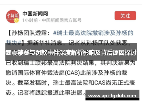 魏震禁赛与罚款事件深度解析影响及背后原因探讨